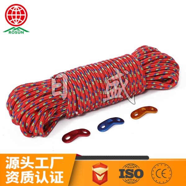 定安16股4色PP普通帐篷绳-红色10米