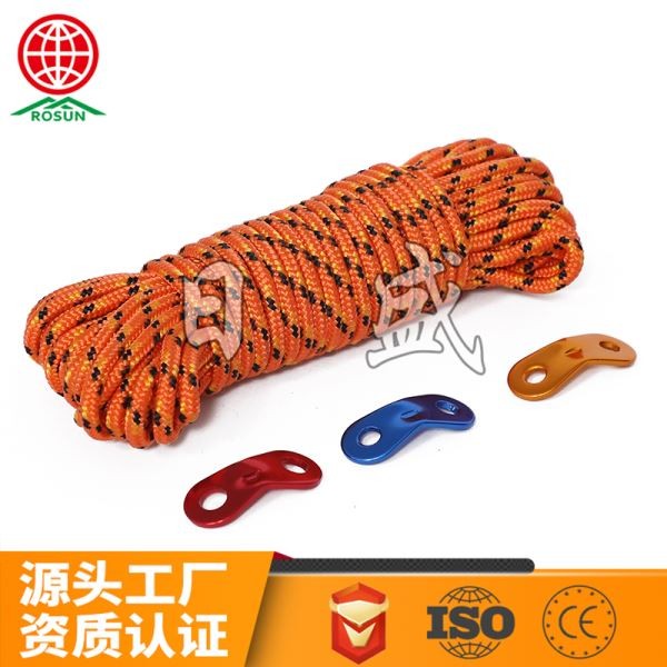 定安16股4色PP普通帐篷绳-橙红色10米