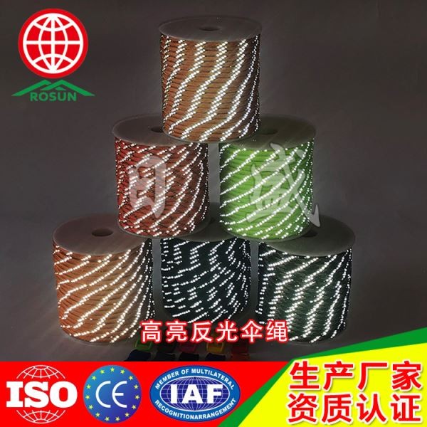 平顶山31米装七芯反光伞绳效果图