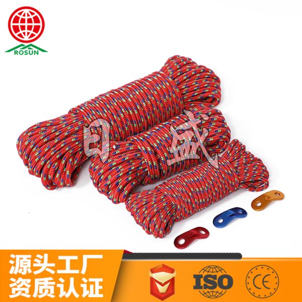 东湖16股4色PP普通帐篷绳-红色3种长度