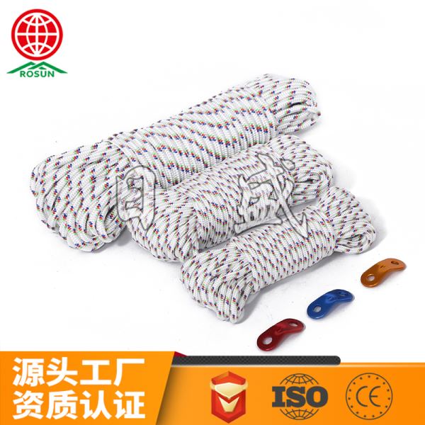 定安16股4色PP普通帐篷绳-白串蓝红色3种长度