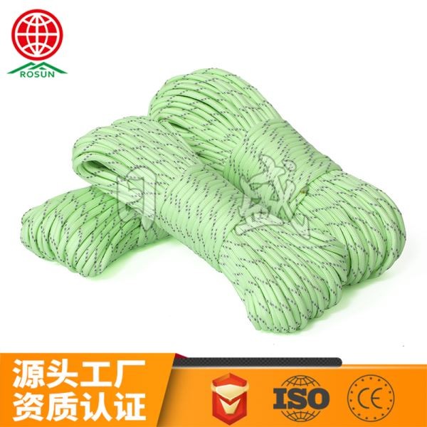 孝感夜光加反光七芯伞绳-中绿色